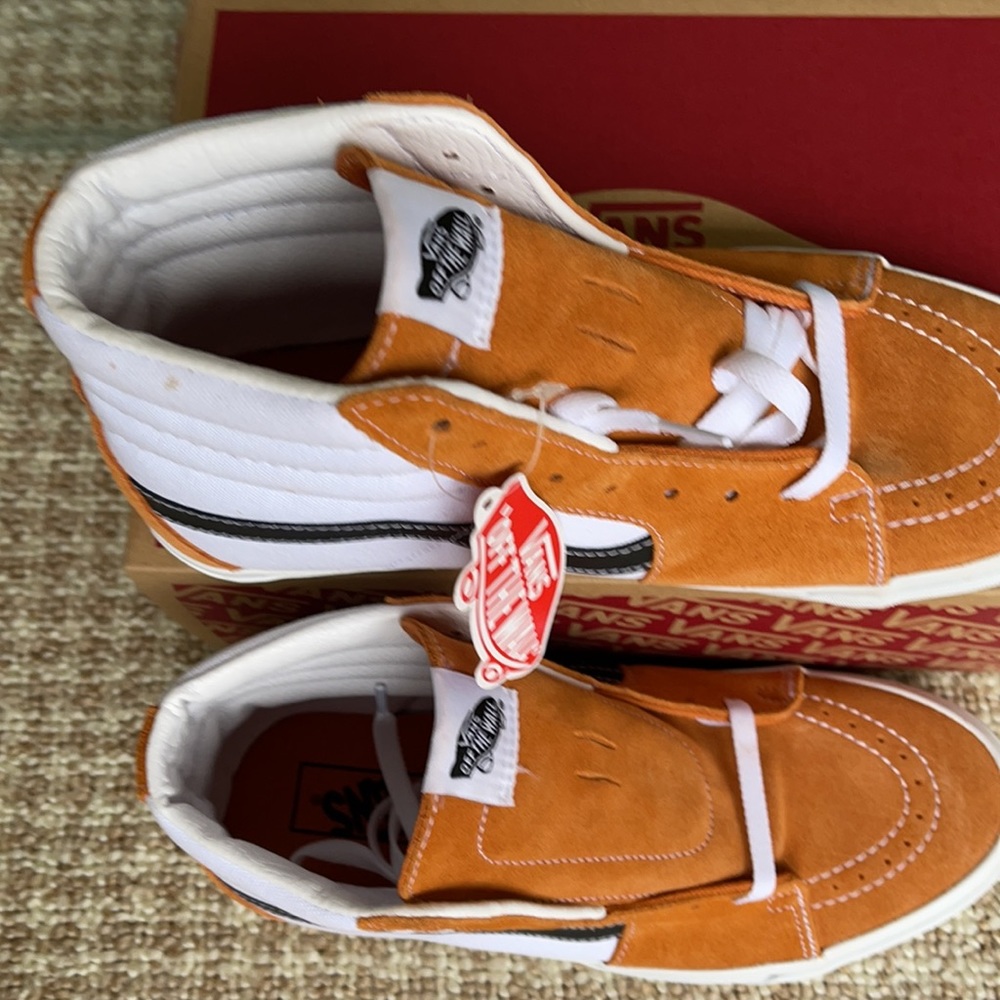 Vans Men’s Sk8-Hi Retro Sport Apricot/True White Sneakers - Picture 3 of 16